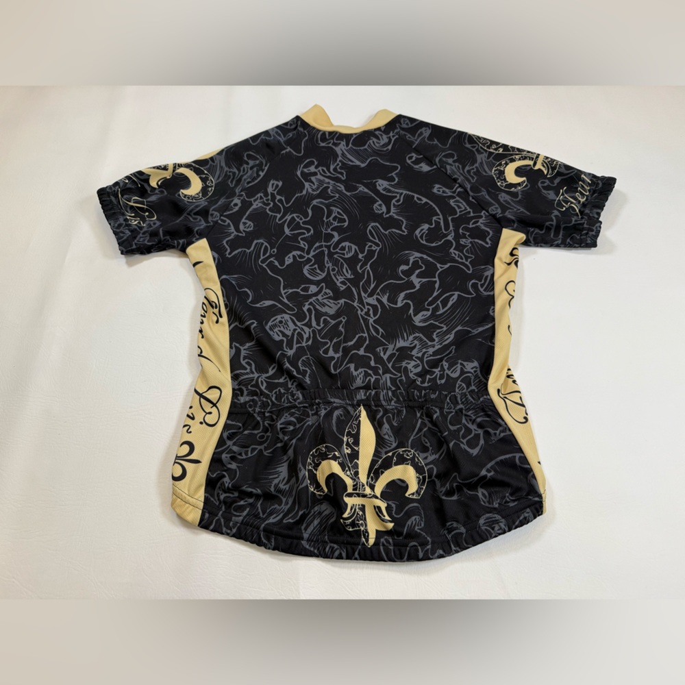 World Ladies Fleur Di Lis Cycling bike Jersey size medium (bin EE) - Picture 5 of 6